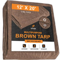 Brown Poly Tarps 12 x 20 Case of 10 G7366