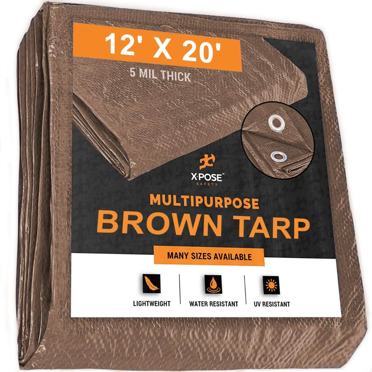 Brown Poly Tarps 12 x 20 Case of 10 G7366