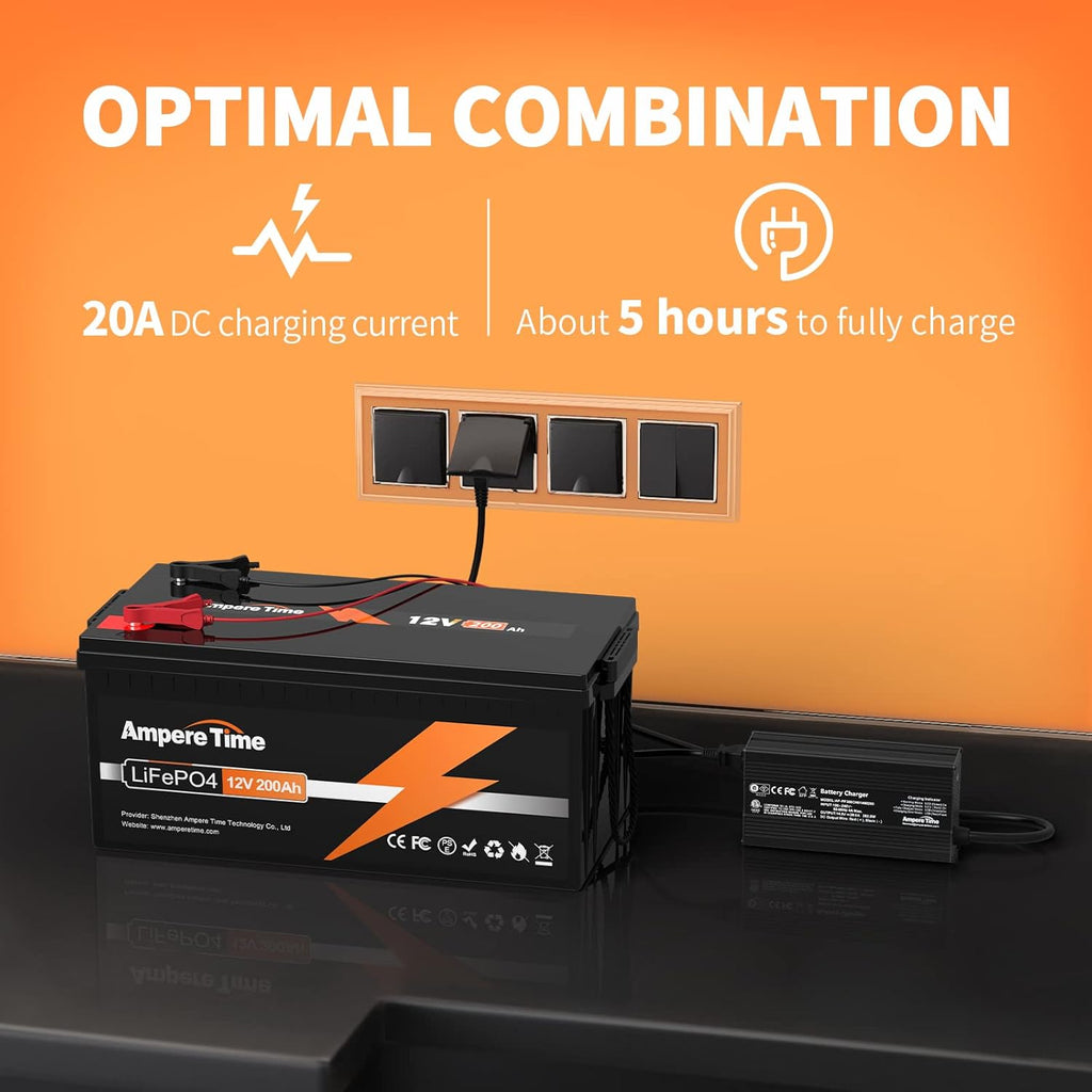 12V 100Ah LiFePO4 Battery with 20A Charger U30960