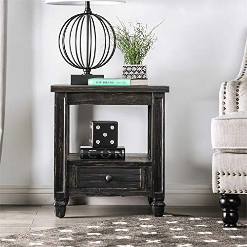 Wood 1-Drawer End Table J678