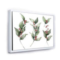 Christmas Set with Branches and Red Berries Painting on Canvas A60535