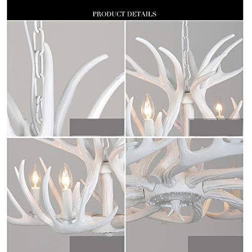 White Resin Deer Antler Chandelier C294250