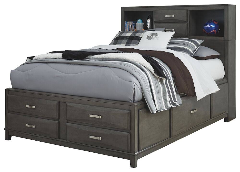 Gray Full Storage Bed P46673
