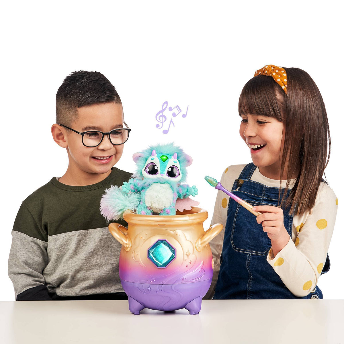 Blue Interactive Plush Toy Magical Misting Cauldron X9065