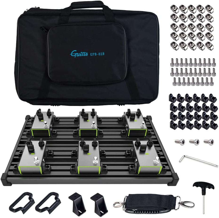 Aluminum Alloy Guitar Pedal Board with Carry Bag L32944