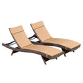 Brown Wicker Adjustable Chaise Lounge Y528