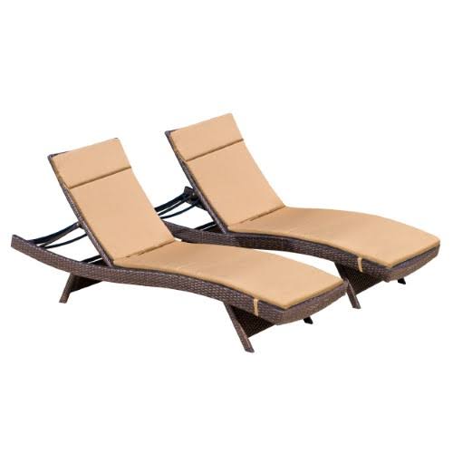Brown Wicker Adjustable Chaise Lounge Y528