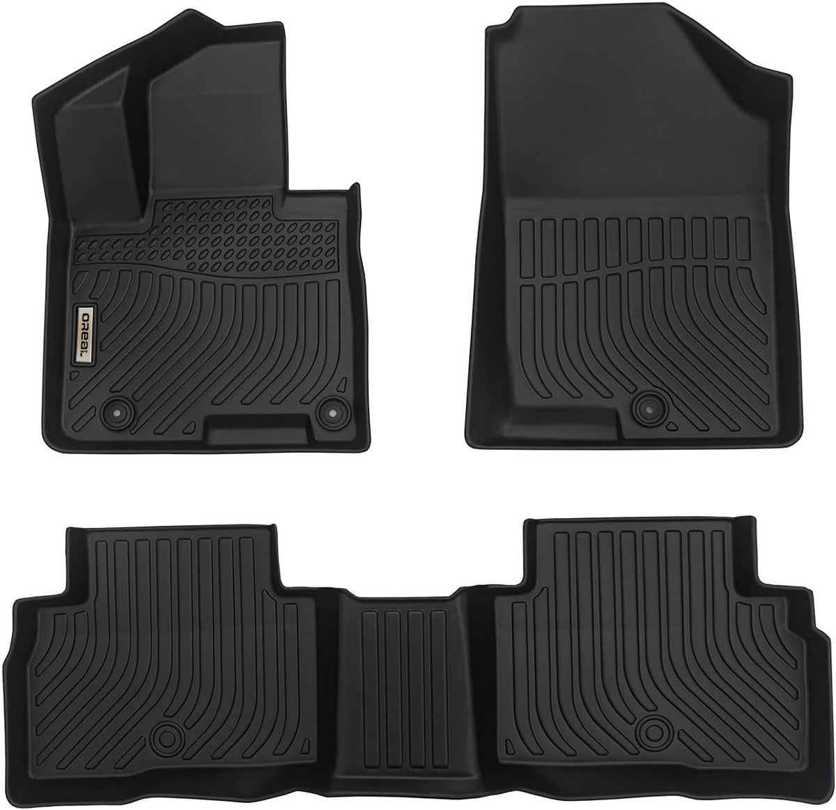 Black Floor Mats Liners Custom Fit Waterproof A7440