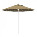9& Patio Umbrella with Aluminum Pole Fiberglass Ribs Collar Tilt Crank Lift J953661