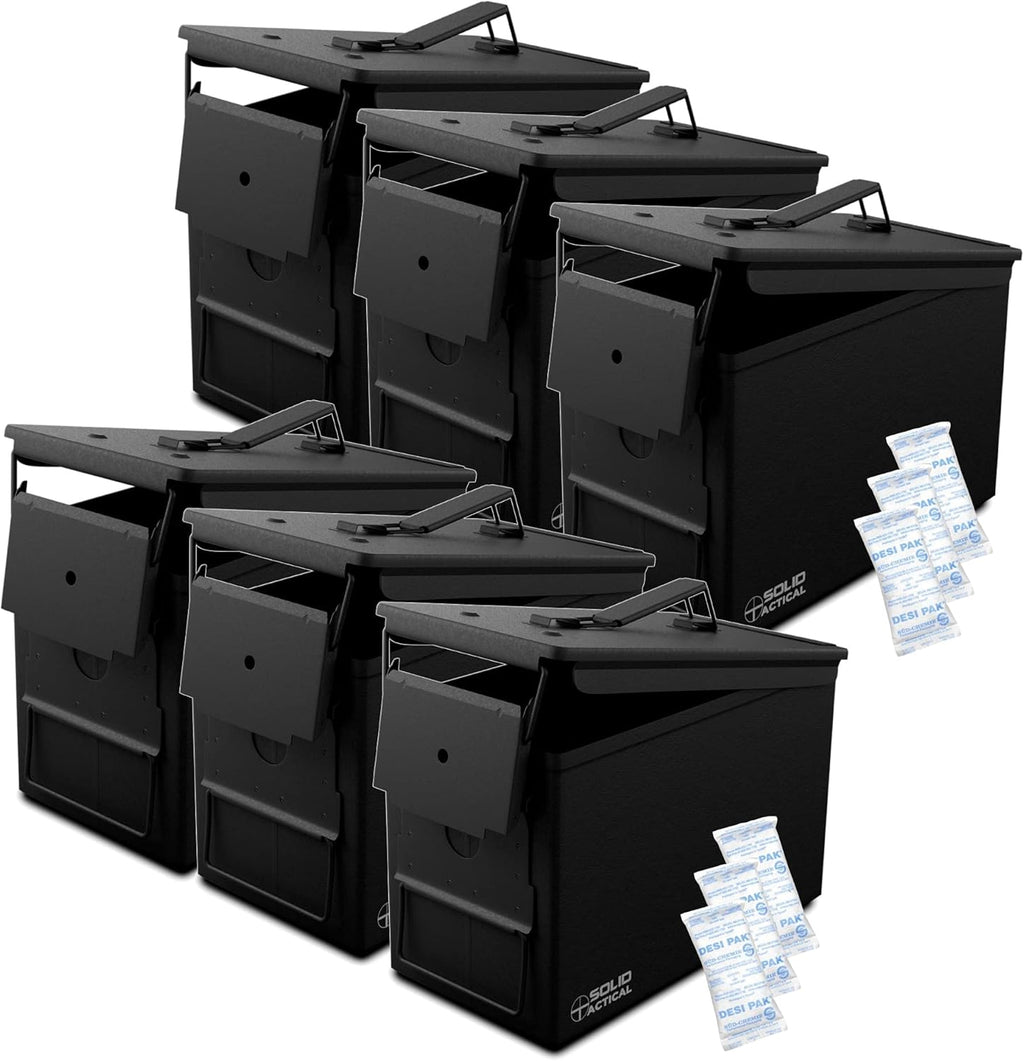 50 Cal Metal Ammo Cans Matte Black OD Green FDE Brown X6928