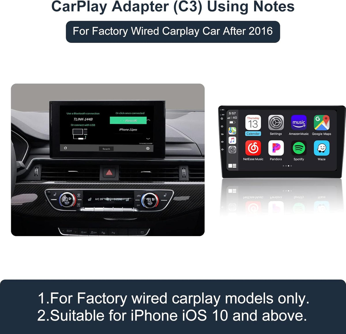 Wireless CarPlay Adapter Pack of 2 V642867