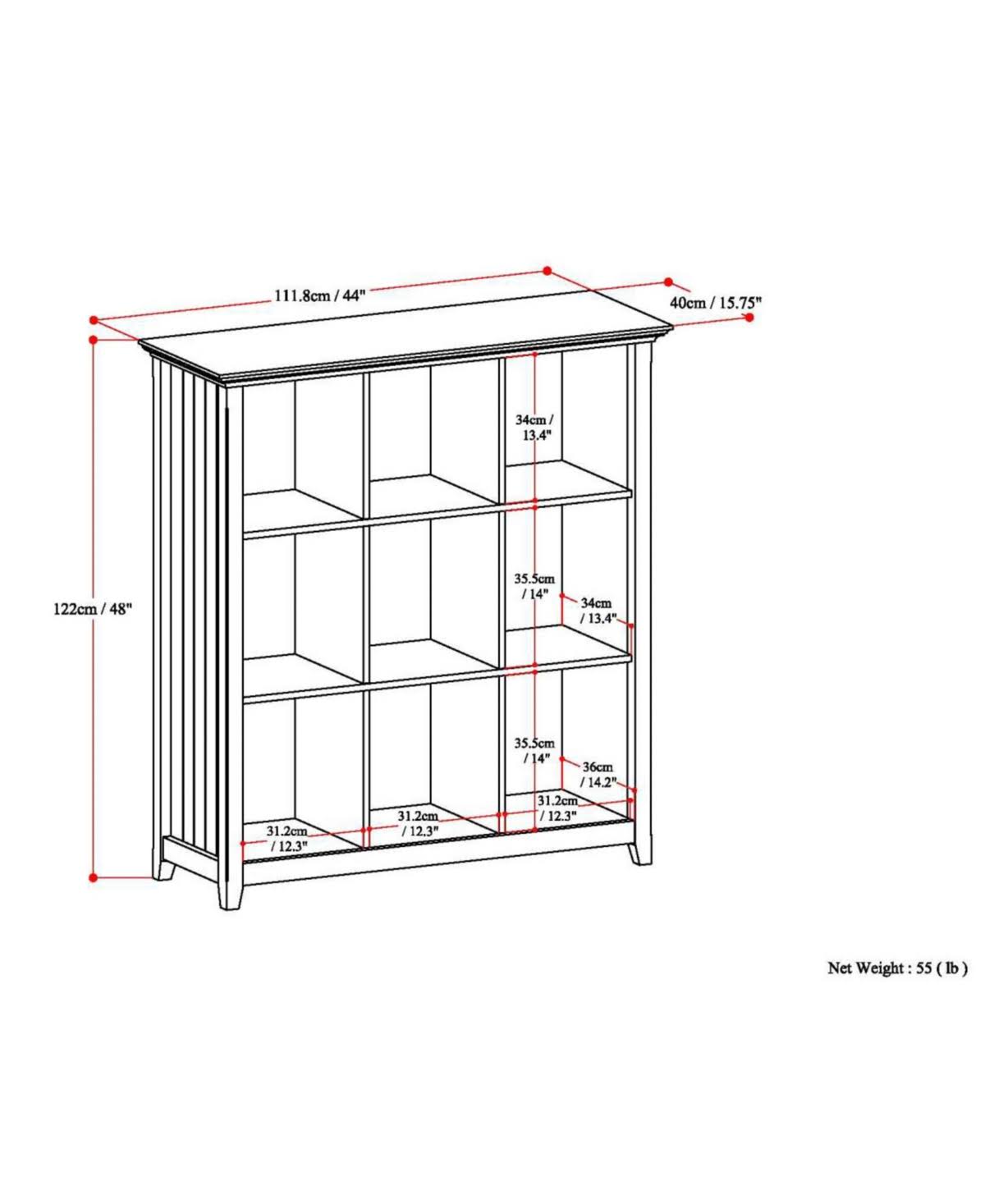 9 Cube Bookcase & Storage Unit Tobacco Brown C96020