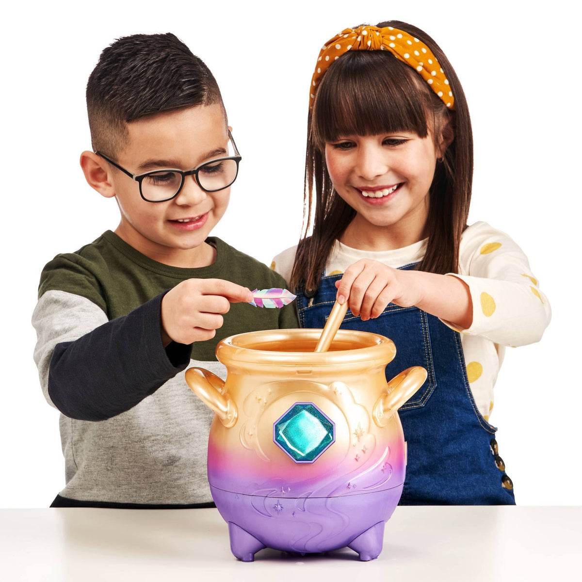Blue Interactive Plush Toy Magical Misting Cauldron X9065