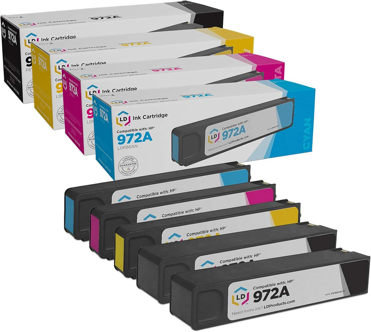 Compatible Ink Cartridge Replacements 5-Pack U609