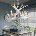 White Resin Deer Antler Chandelier C294250