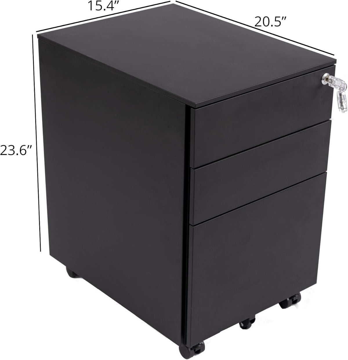 3 Drawer Lockable Rolling File Cabinet G116