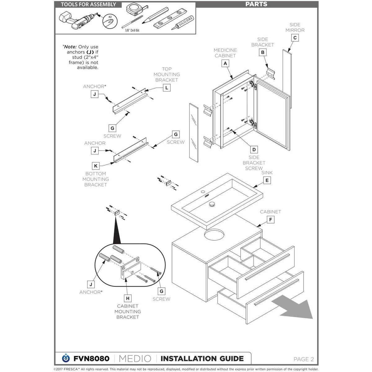 Gray Oak Bathroom Cabinet Q94590