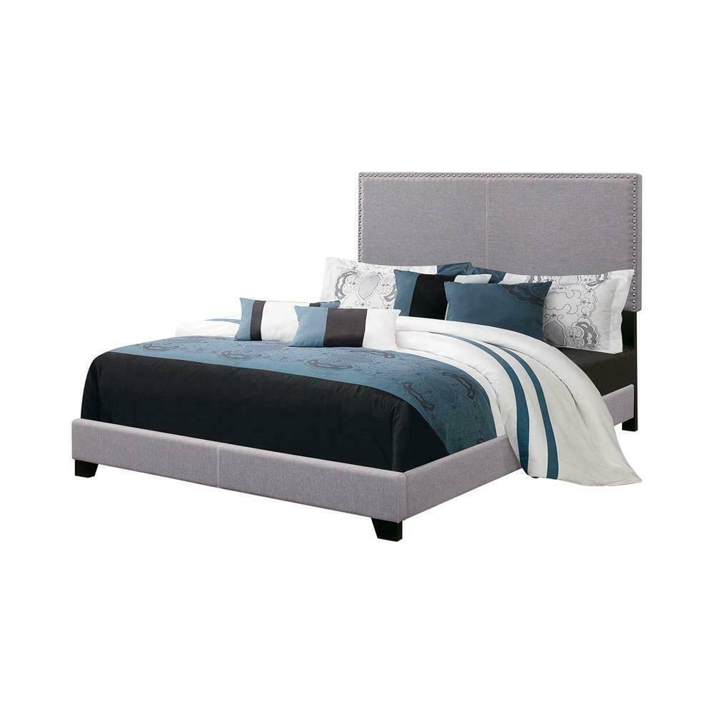 Twin Upholstered Bed in Grey V135