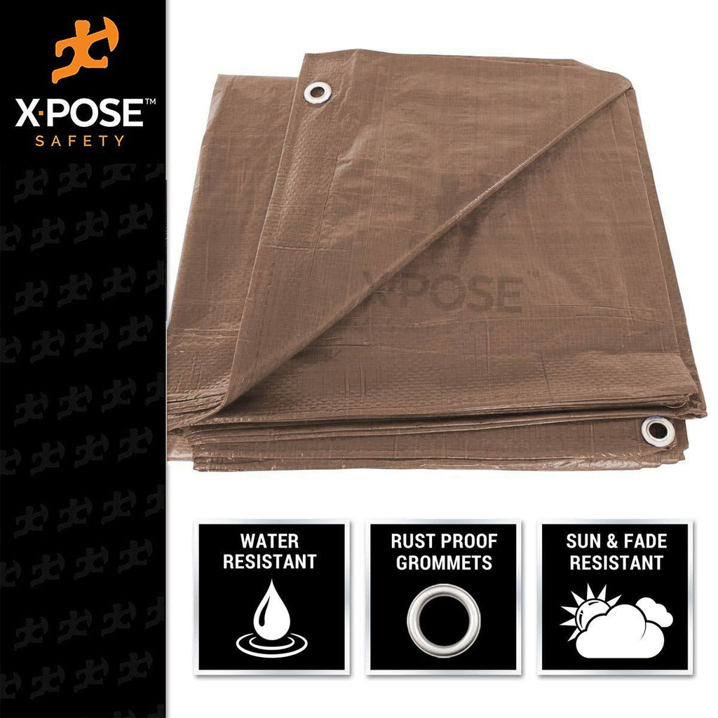 Brown Poly Tarps 12 x 20 Case of 10 G7366