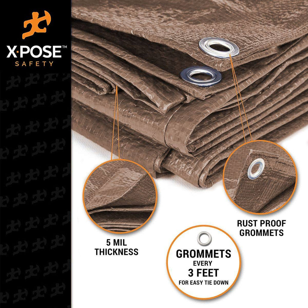 Brown Poly Tarps 12 x 20 Case of 10 G7366