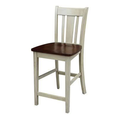 Antiqued Almond Espresso Counter Stool A6348