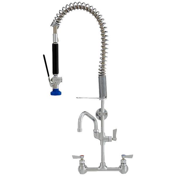 8x22 Backsplash Pre-Rinse Faucet with 6x22 Add-On Spout U450