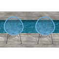 Turquoise Papasan Patio Chair Y731021