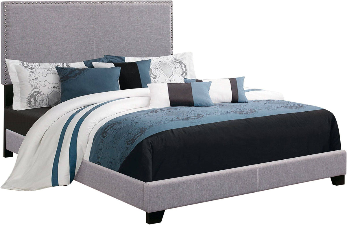 Twin Upholstered Bed in Grey V135