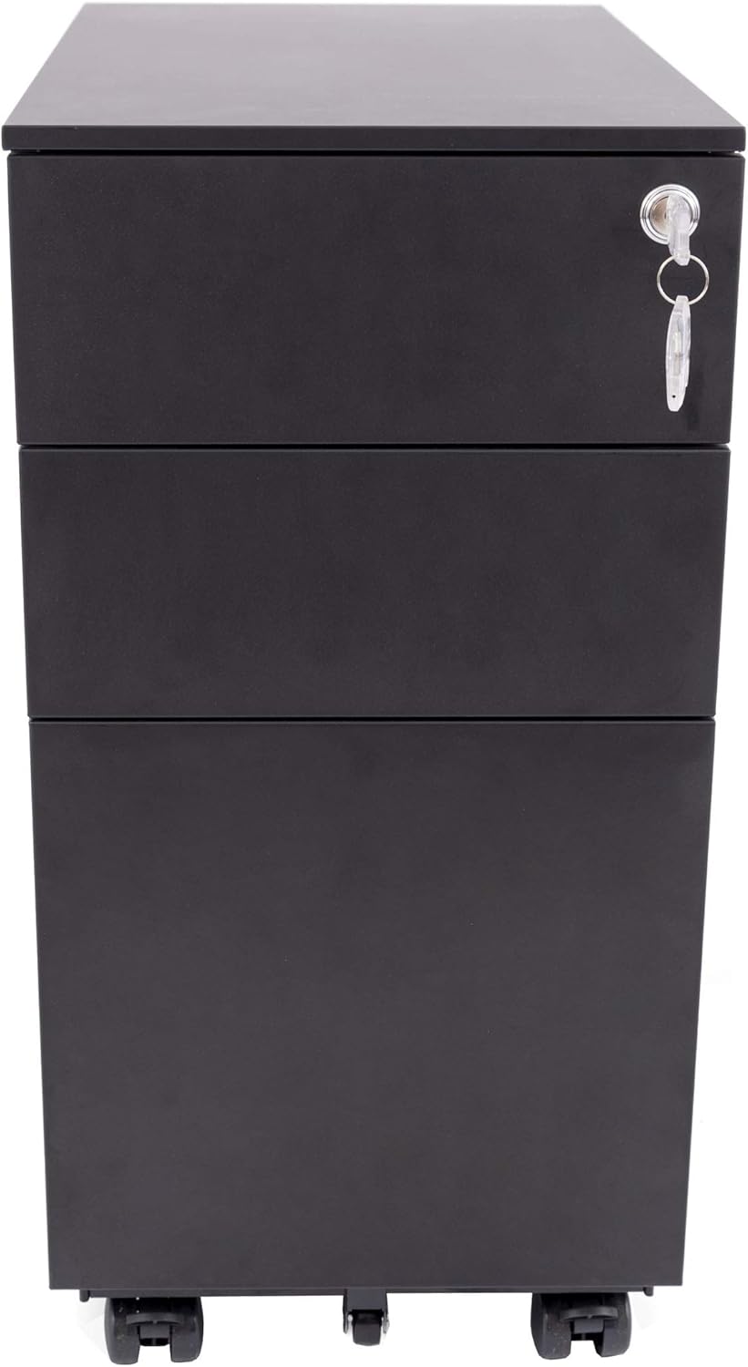 3 Drawer Lockable Rolling File Cabinet G116