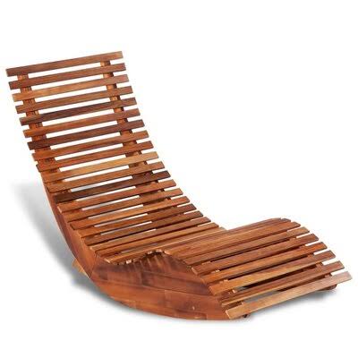 Acacia Wood Rocking Sun Lounger X793