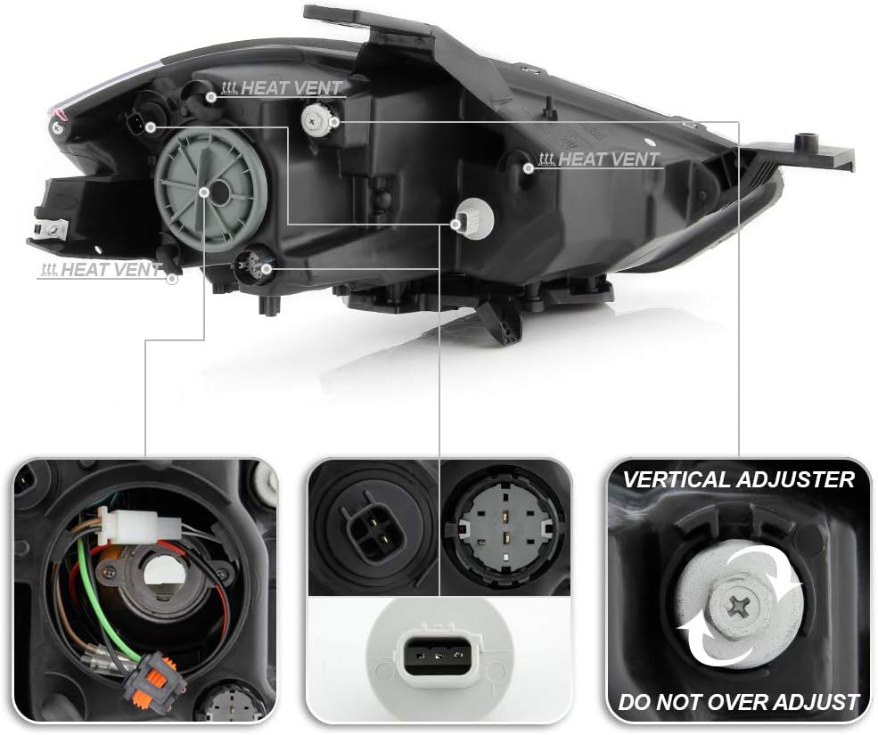 2013-2016 Dodge Dart LED Projector Headlights Left+Right U5694