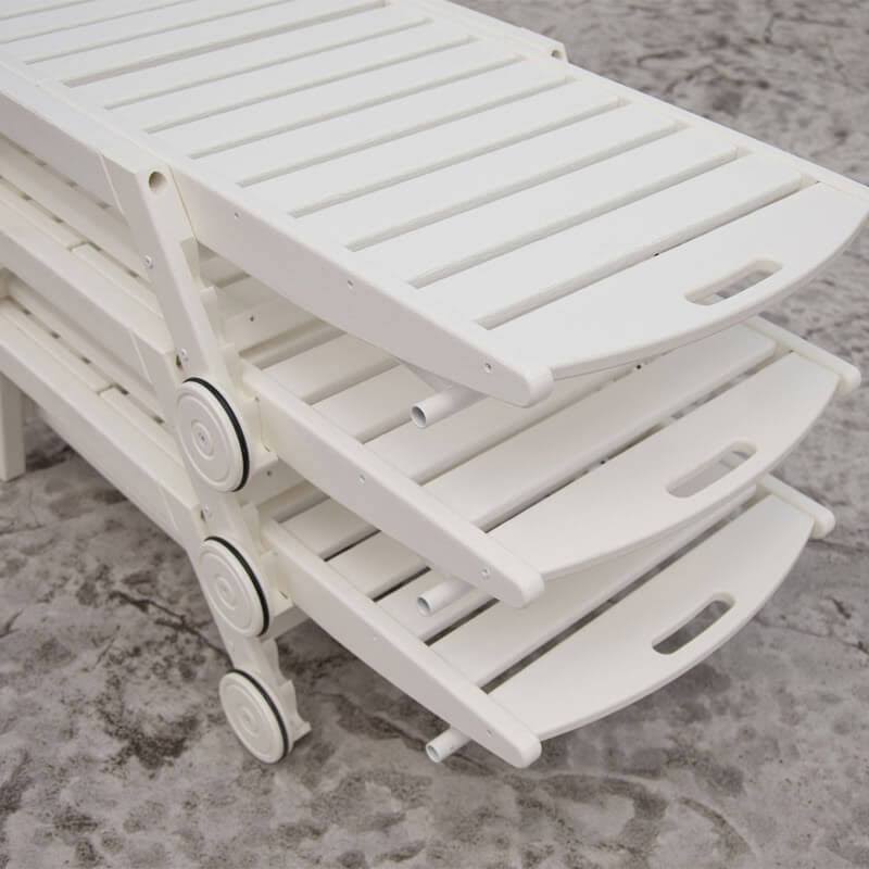 Black Stackable Wheeled Chaise W818052