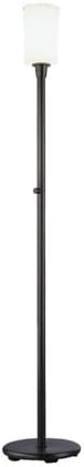 Deep Patina Bronze Lamps with Frosted White Glass Shades Y45944