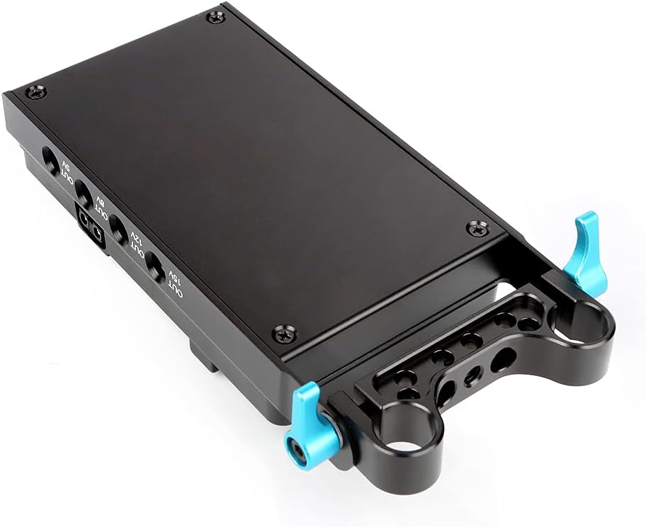 V Lock Mounting Plate Power Supply Splitter with 15mm Rod Clamp K9628