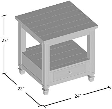 Wood 1-Drawer End Table J678