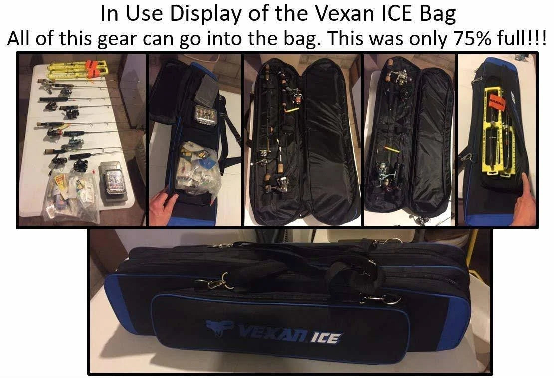 Ice Fishing Rod and Tackle Bag C280