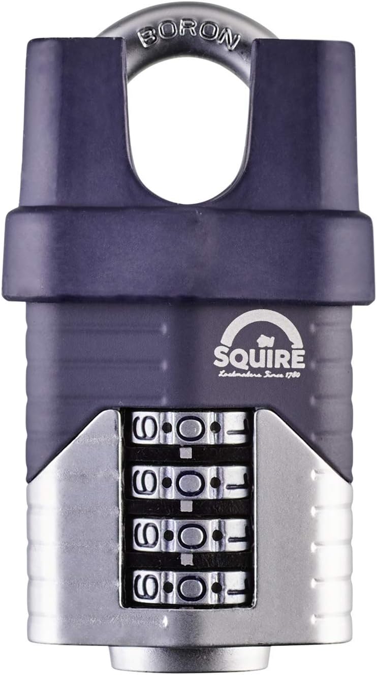 Heavy Duty Long Shackle 4 Wheel Steel Padlock J569