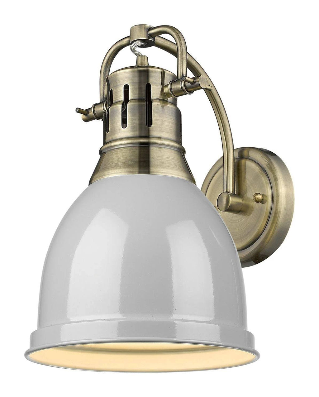 1 Light Wall Sconce with Gray Shade I380681