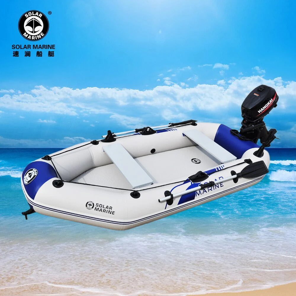 2.3m PVC Inflatable Rowing Boat with Oars and Pump O836