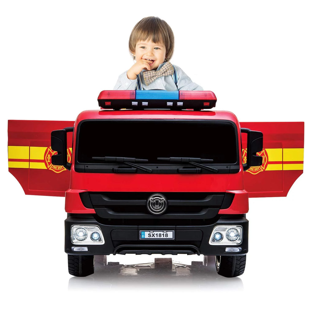 12V Kids Ride on Car Electric Powered Fire Truck Toy with Remote Control L8585