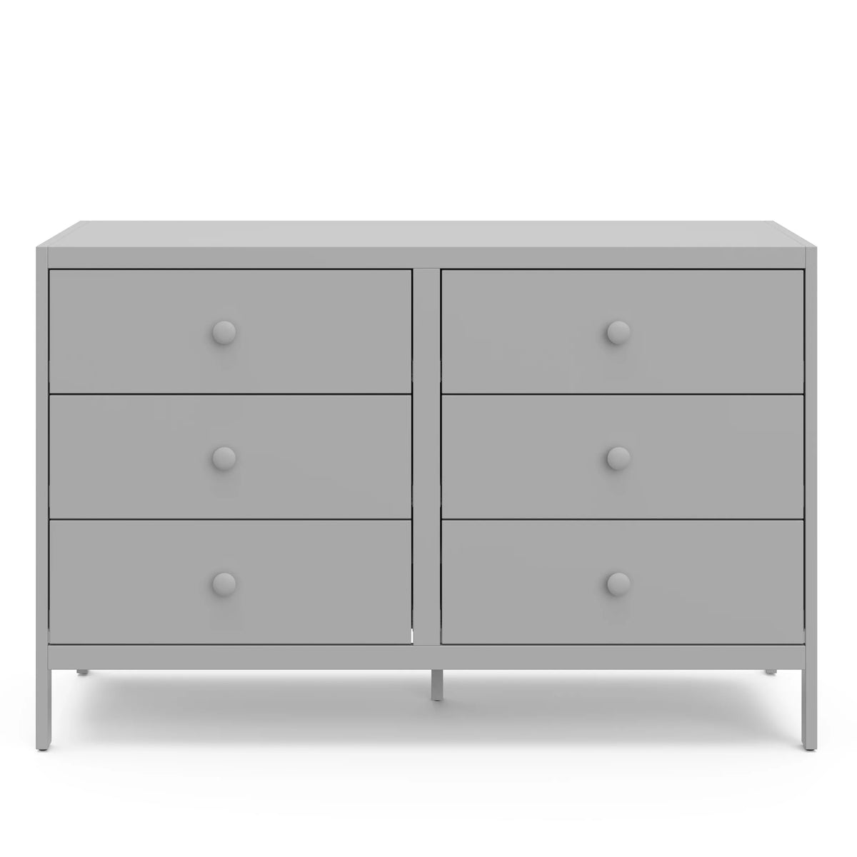 White 6 Drawer Double Dresser A24522