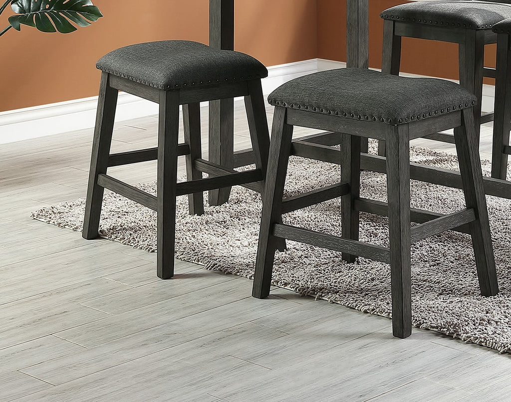 5pc Counter Height Dining Table with Storage Shelves U18902