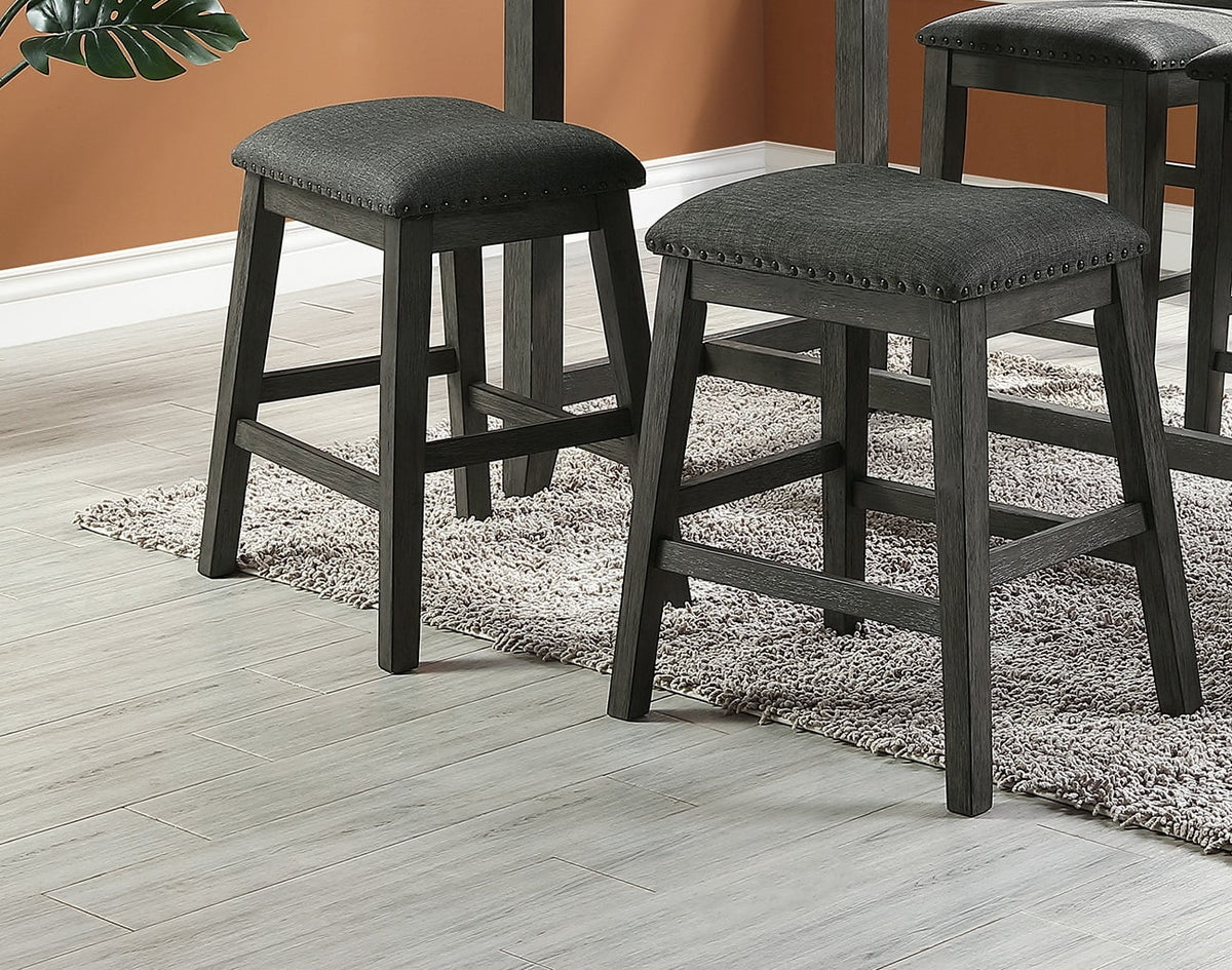5pc Counter Height Dining Table with Storage Shelves U18902