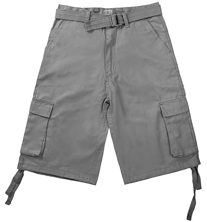 Men's Belted Cargo Twill Shorts K1621