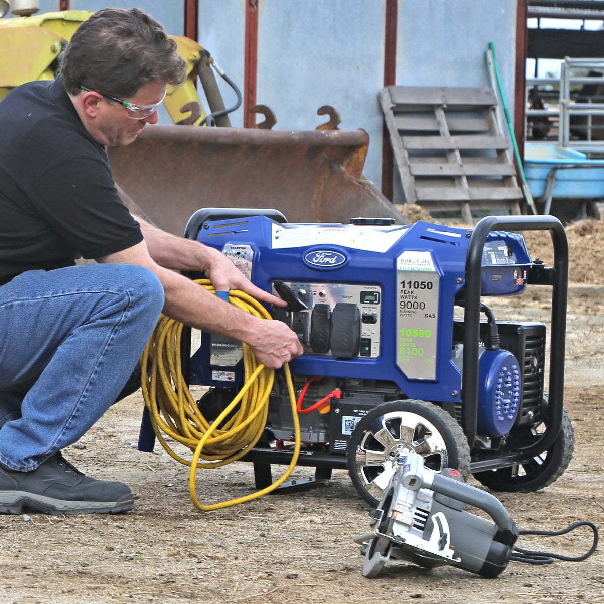 11,050-Watt Dual Fuel Portable Generator F62159