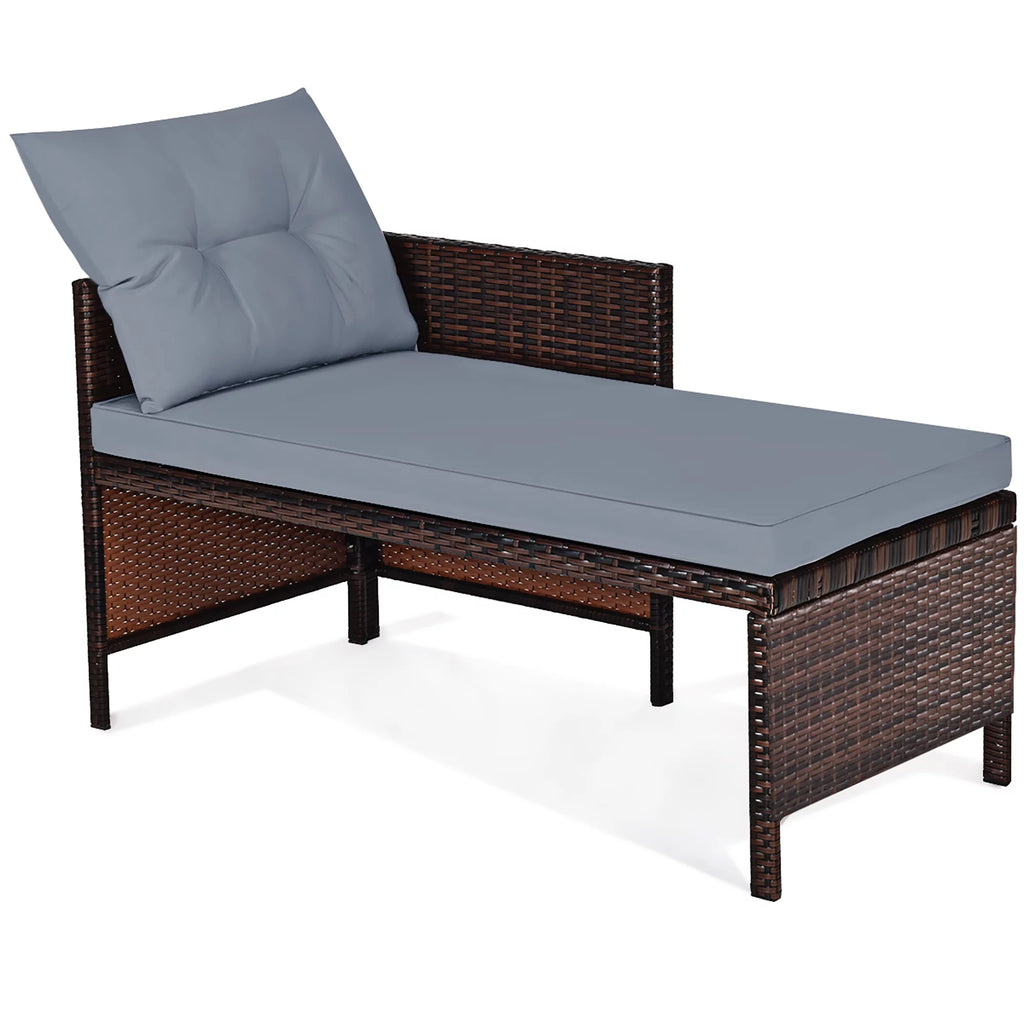 3 Pc Wicker Rattan Patio Sofa Set B73481