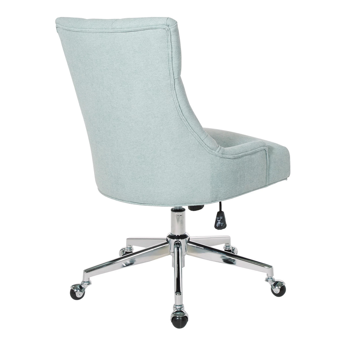 Mint Blue Fabric Office Chair with Chrome Base A609