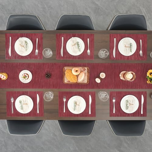 Vinyl Woven Washable Non-Slip Placemats Set of 8 U228