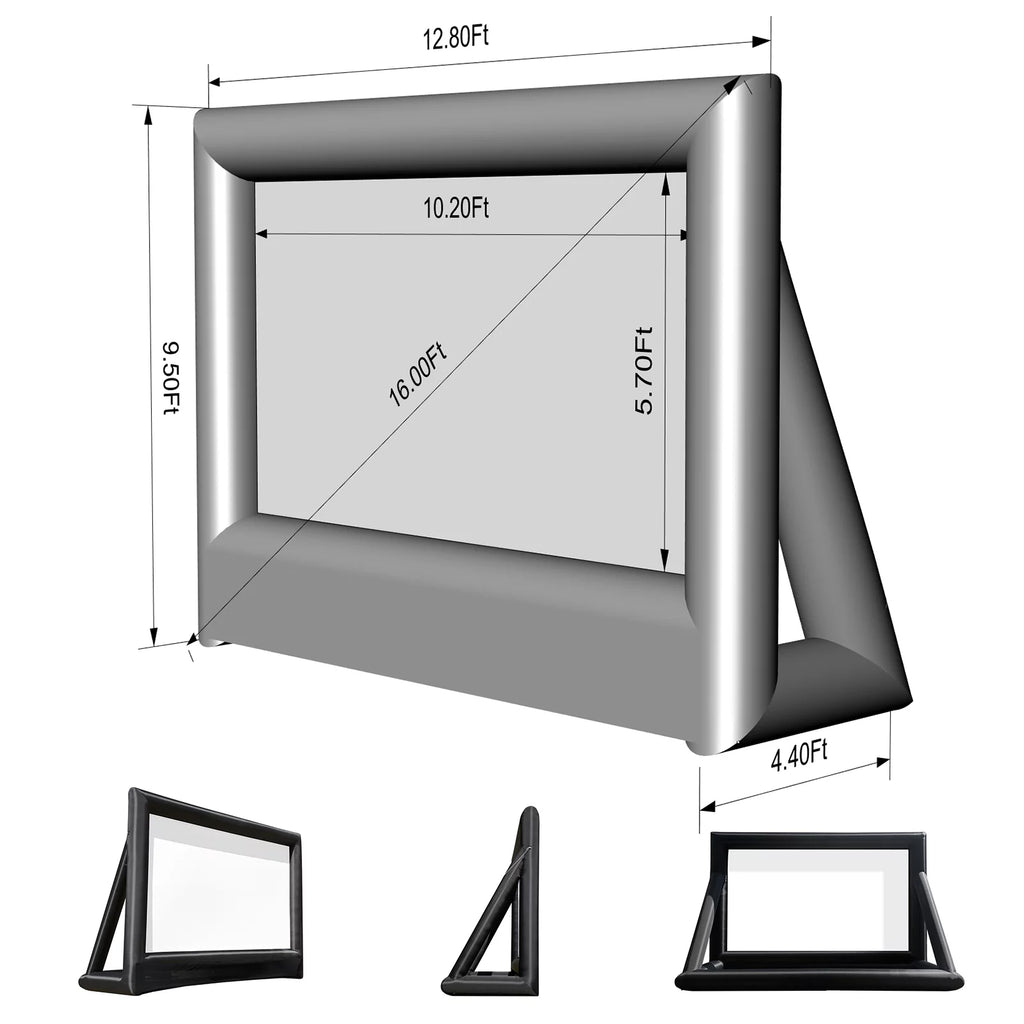 16Ft Inflatable Projector Movie Screen with Blower U62930