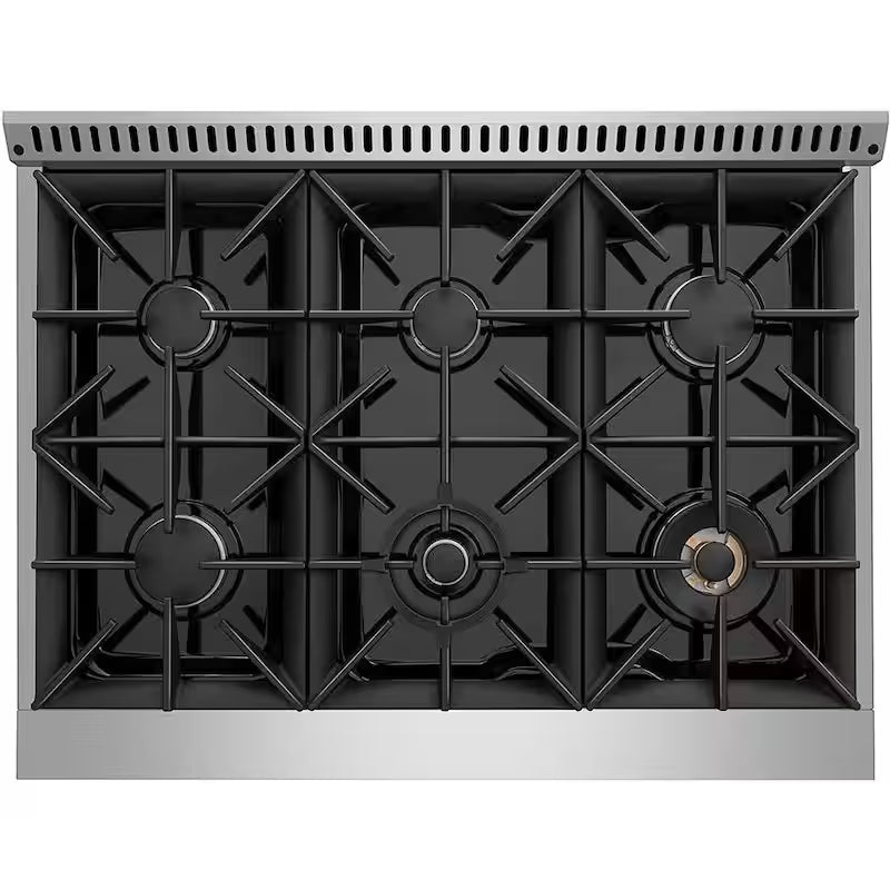 36 in. 5.2 cu. ft. Gas Range with 6 Sealed Burners, Convection Oven, Griddle T175556